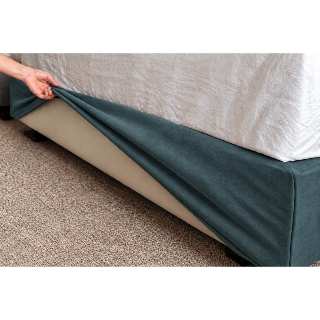 Teal · Stretch-Fit Bed Frame Cover
