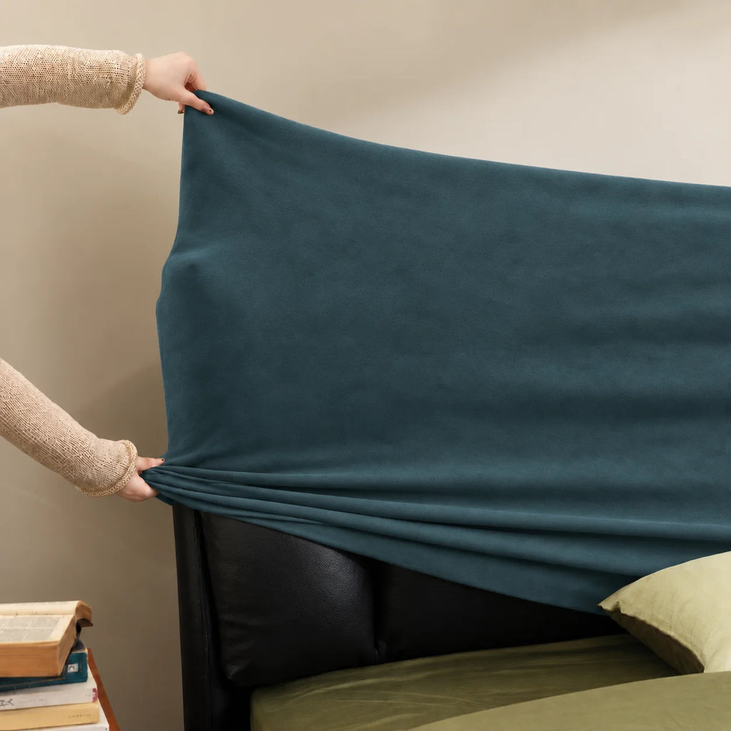 Teal · Stretch-Fit Bed Headboard Cover