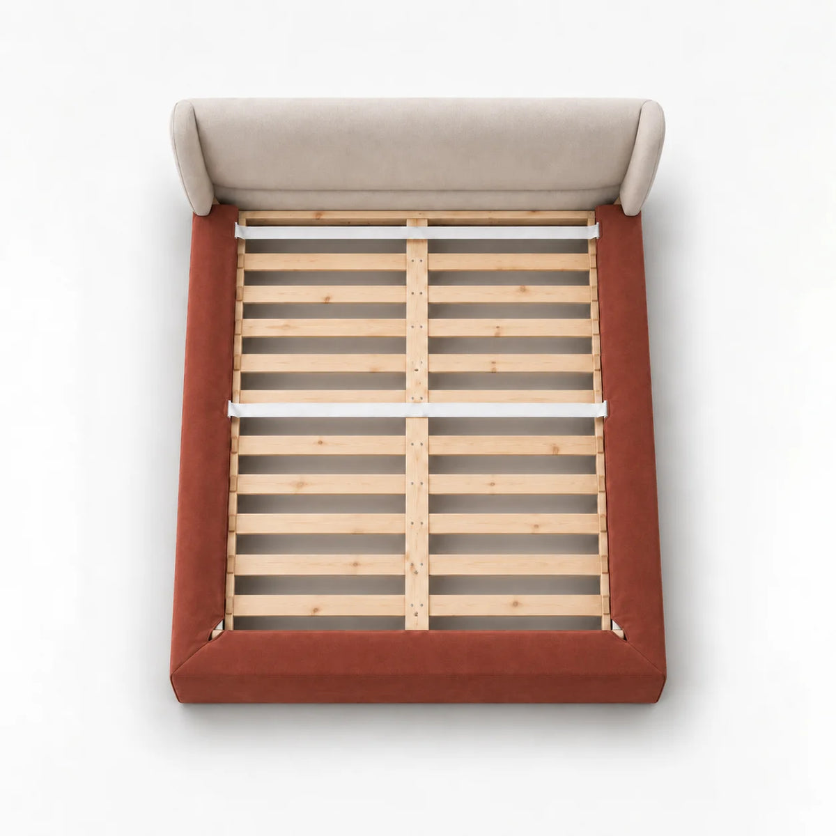 Terracotta · Stretch-Fit Bed Frame Cover