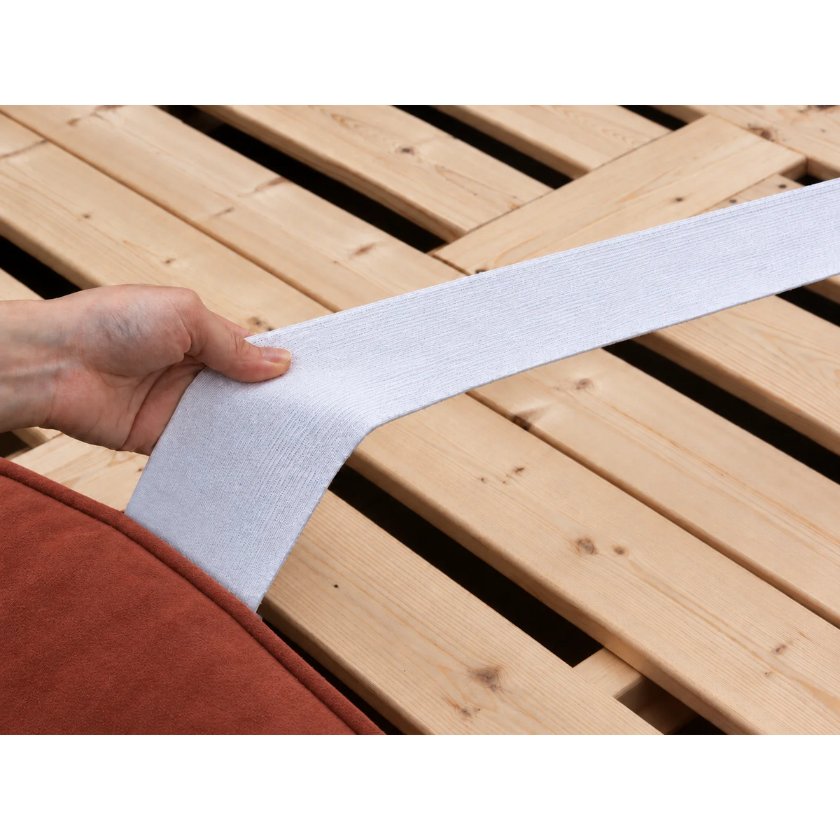 Terracotta · Stretch-Fit Bed Frame Cover