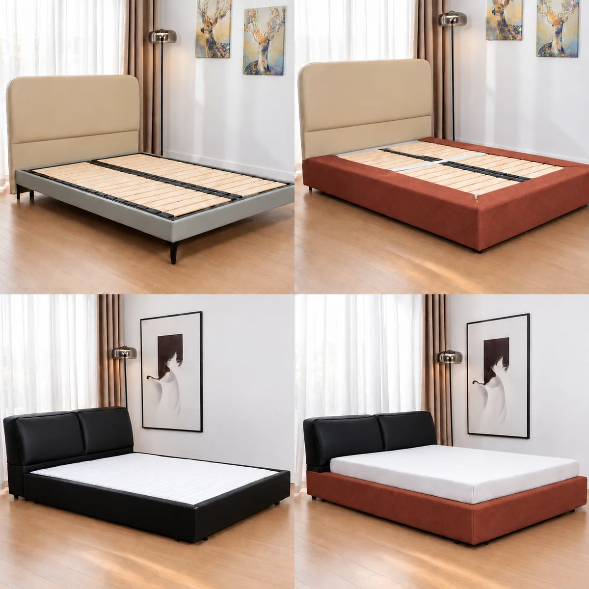 Terracotta · Stretch-Fit Bed Frame Cover