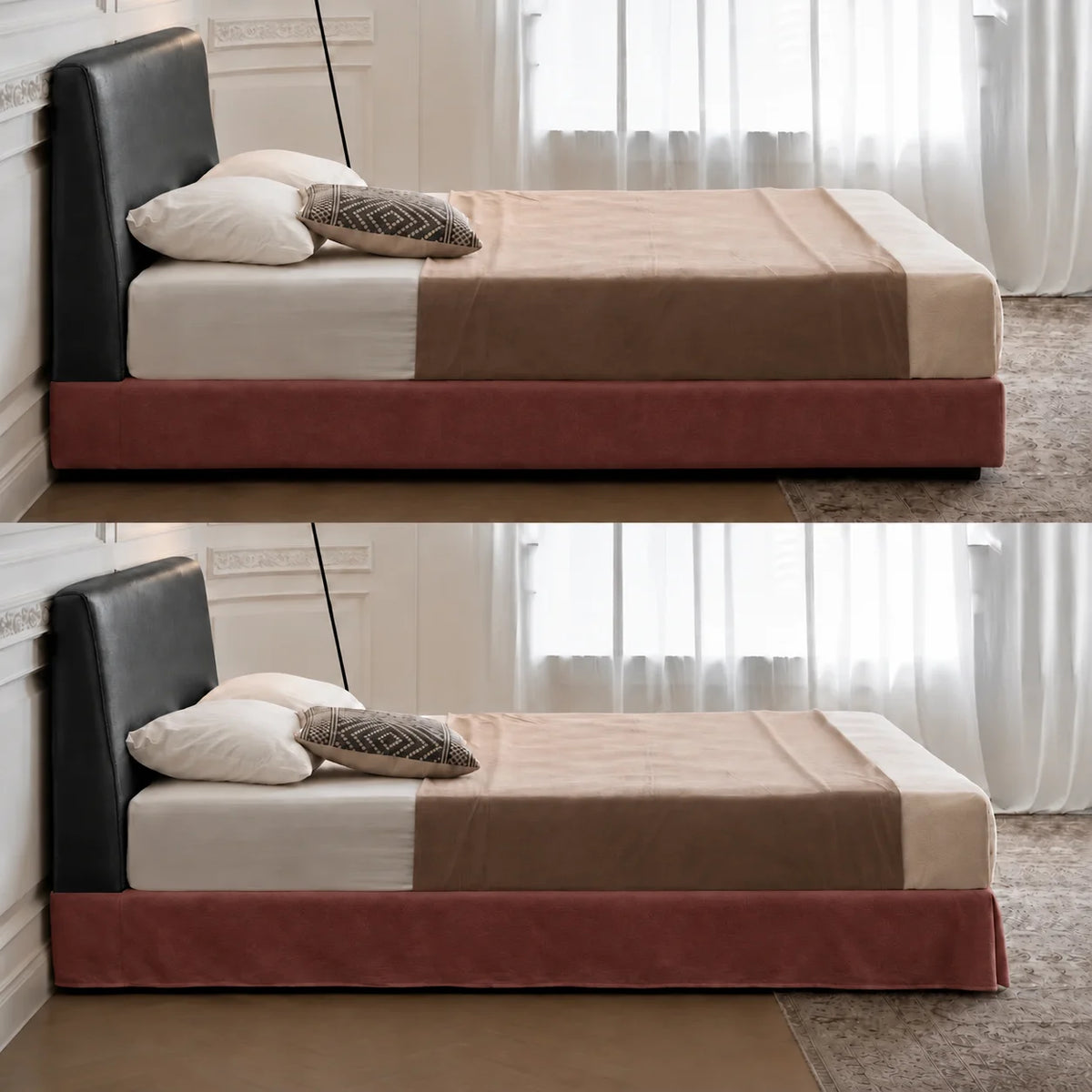 Terracotta · Stretch-Fit Bed Frame Cover