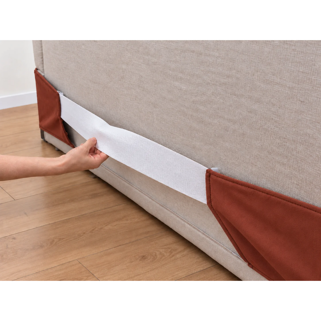 Terracotta · Stretch-Fit Bed Frame Cover