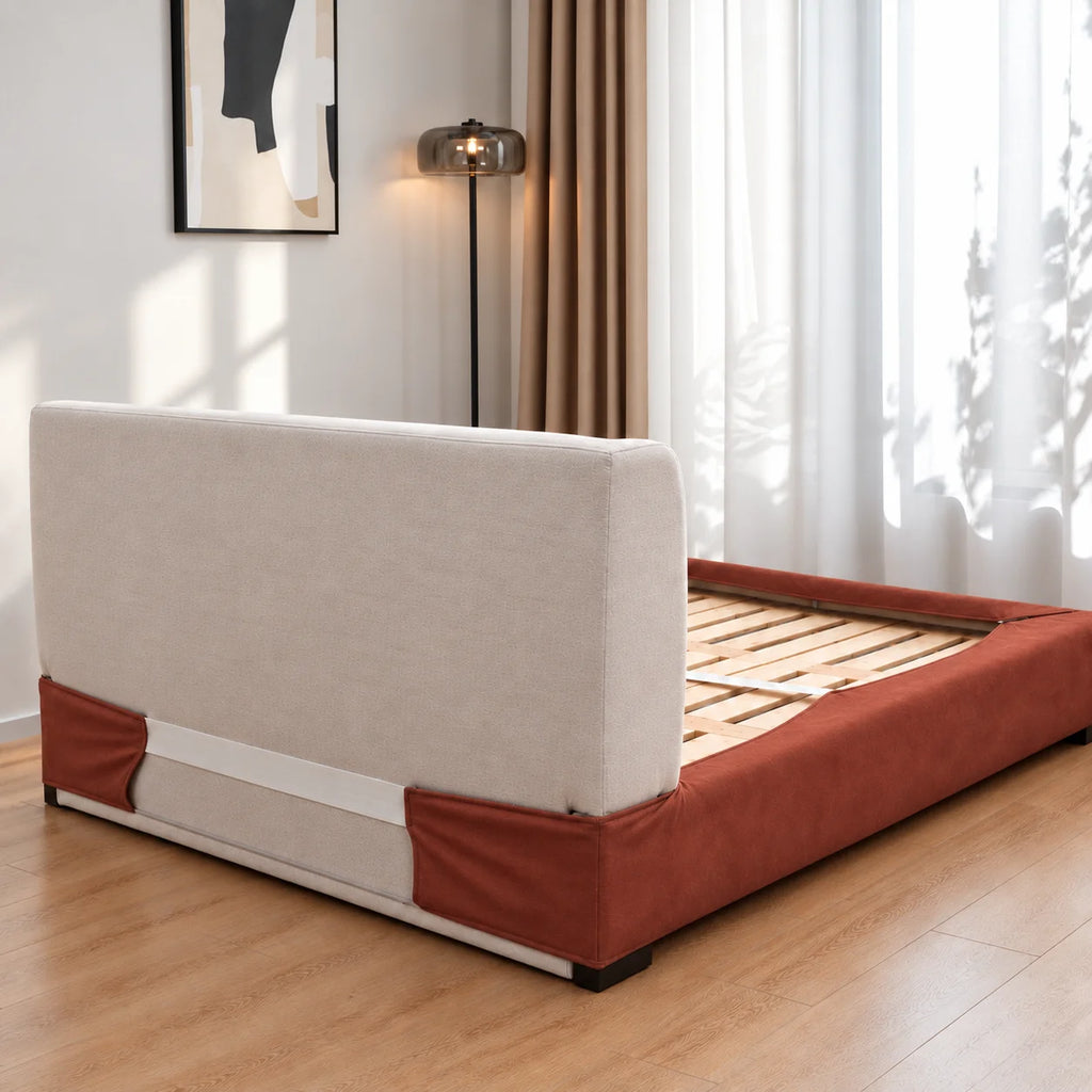 Terracotta · Stretch-Fit Bed Frame Cover