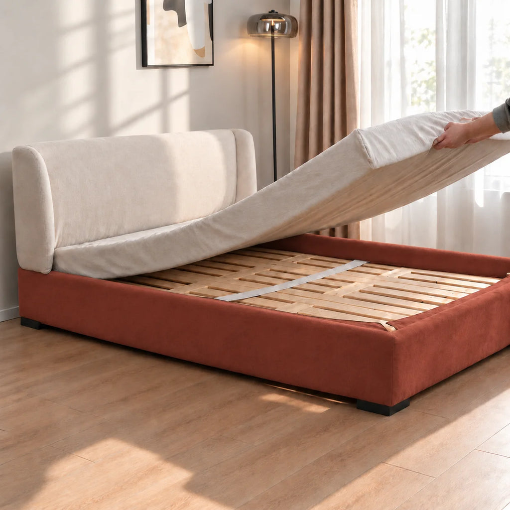 Terracotta · Stretch-Fit Bed Frame Cover