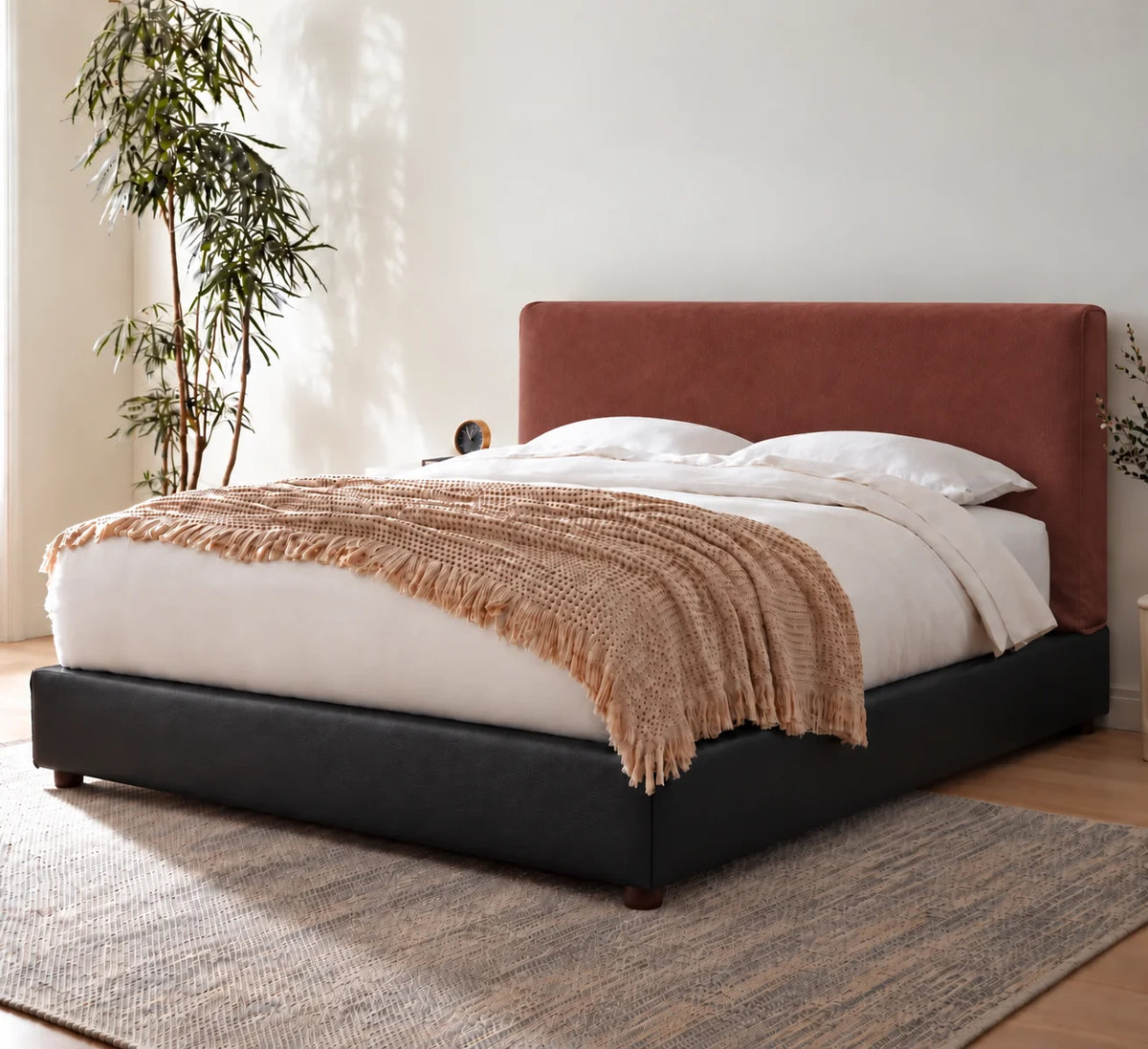 Terracotta · Stretch-Fit Bed Headboard Cover