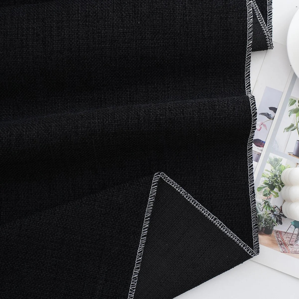 Pure Linen-Cotton Tori - 06 | Black