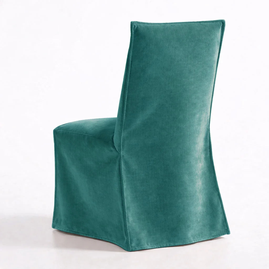 Turquoise Green WB PBV2042 - 41 | Long-Skirt Dining Chair Slipcover