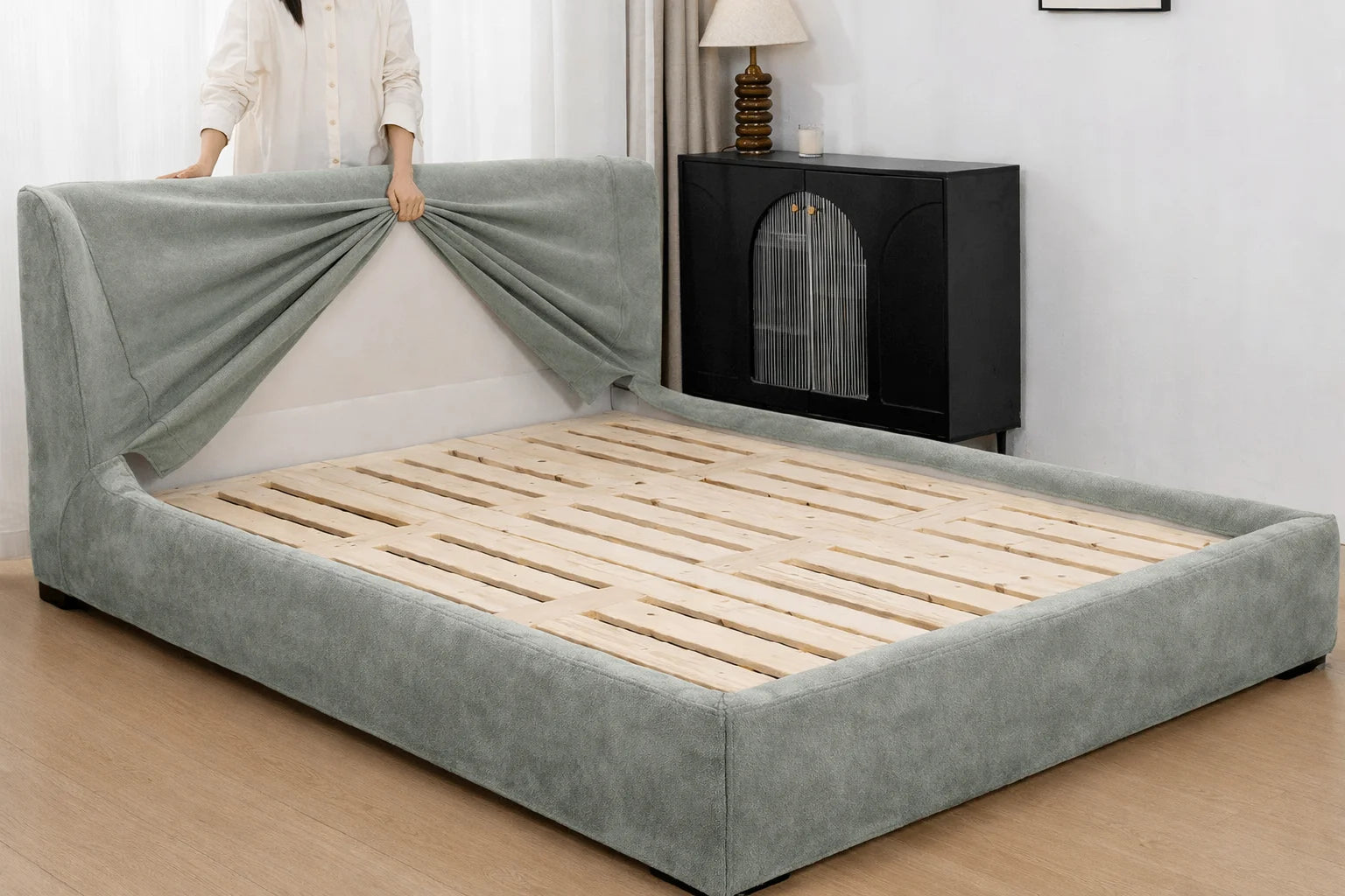 Urban Taupe Luna - 10 | Bed Frame Cover