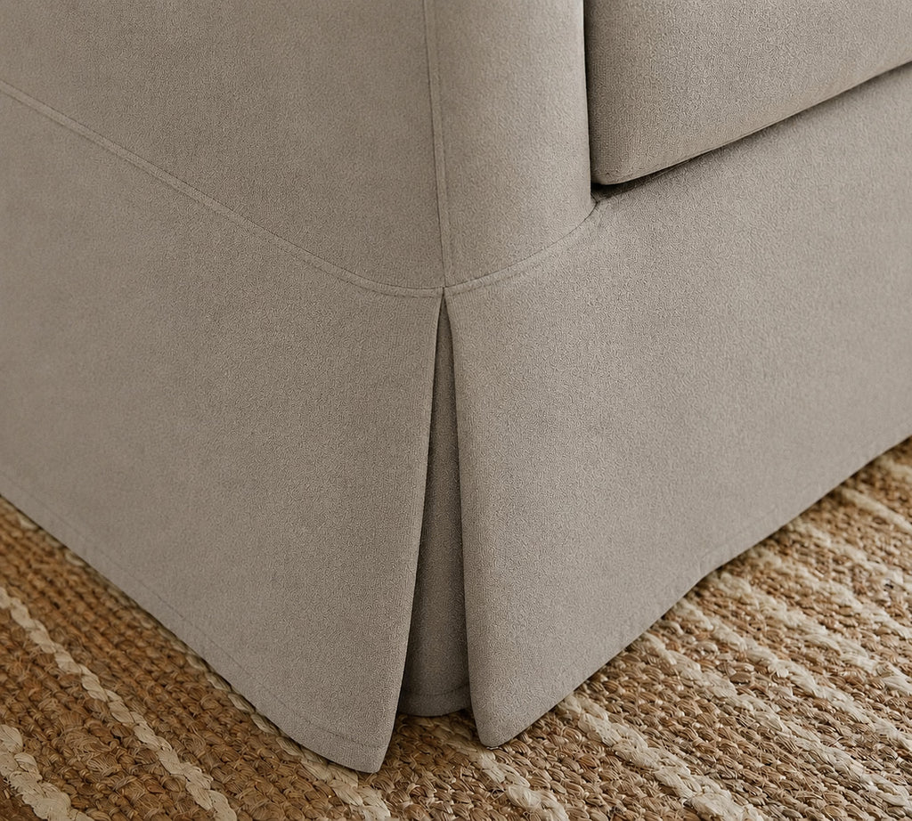 Urban Taupe Luna-10 custom sofa slipcover