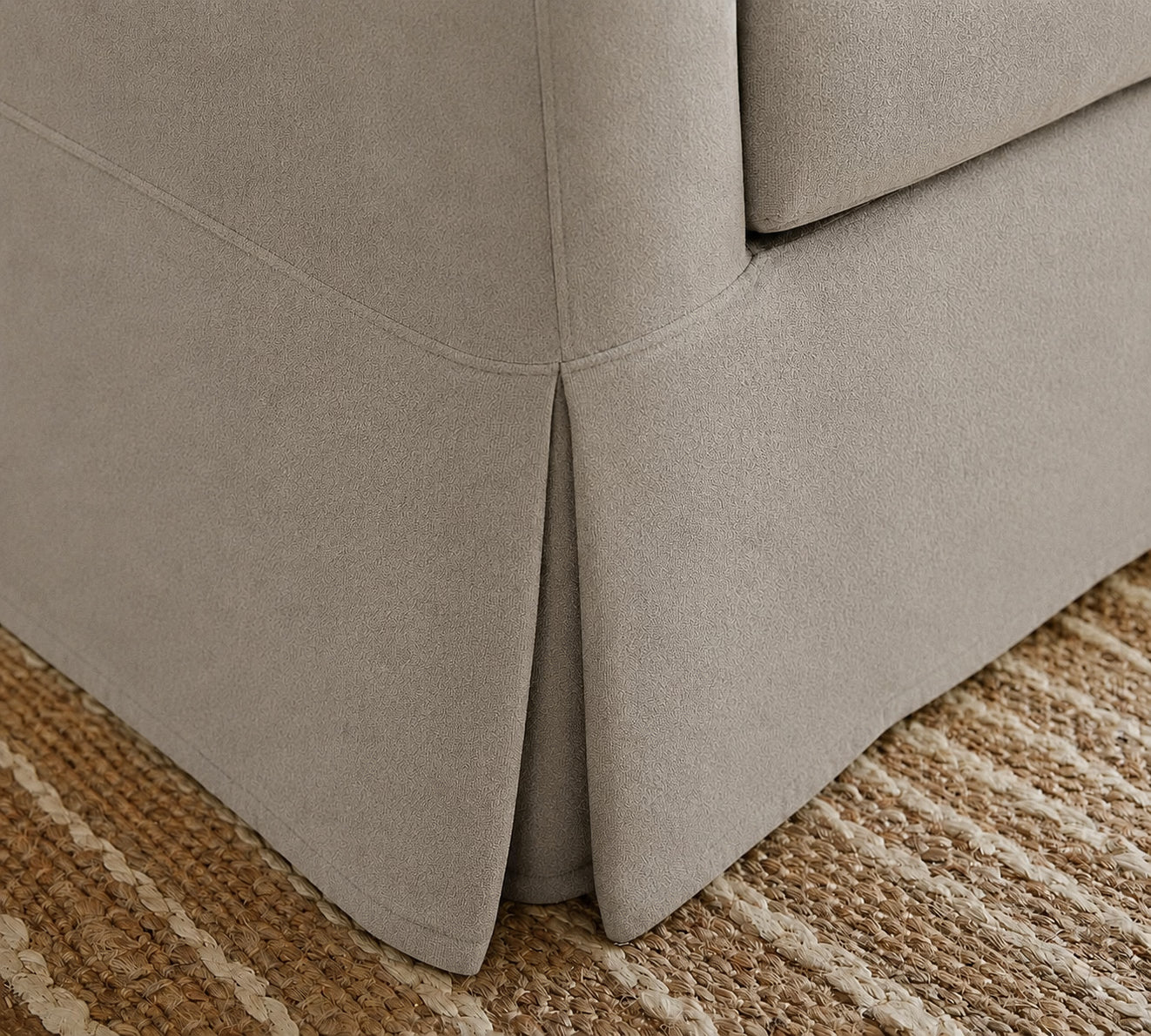 Urban Taupe Luna-10 custom sofa slipcover