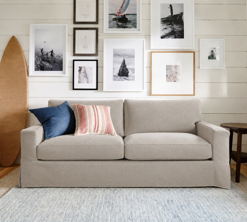 Urban Taupe Luna-10 custom sofa slipcover
