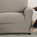 Urban Taupe Luna-10 custom sofa slipcover