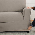 Urban Taupe Luna-10 custom sofa slipcover