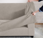Urban Taupe Luna-10 custom sofa slipcover