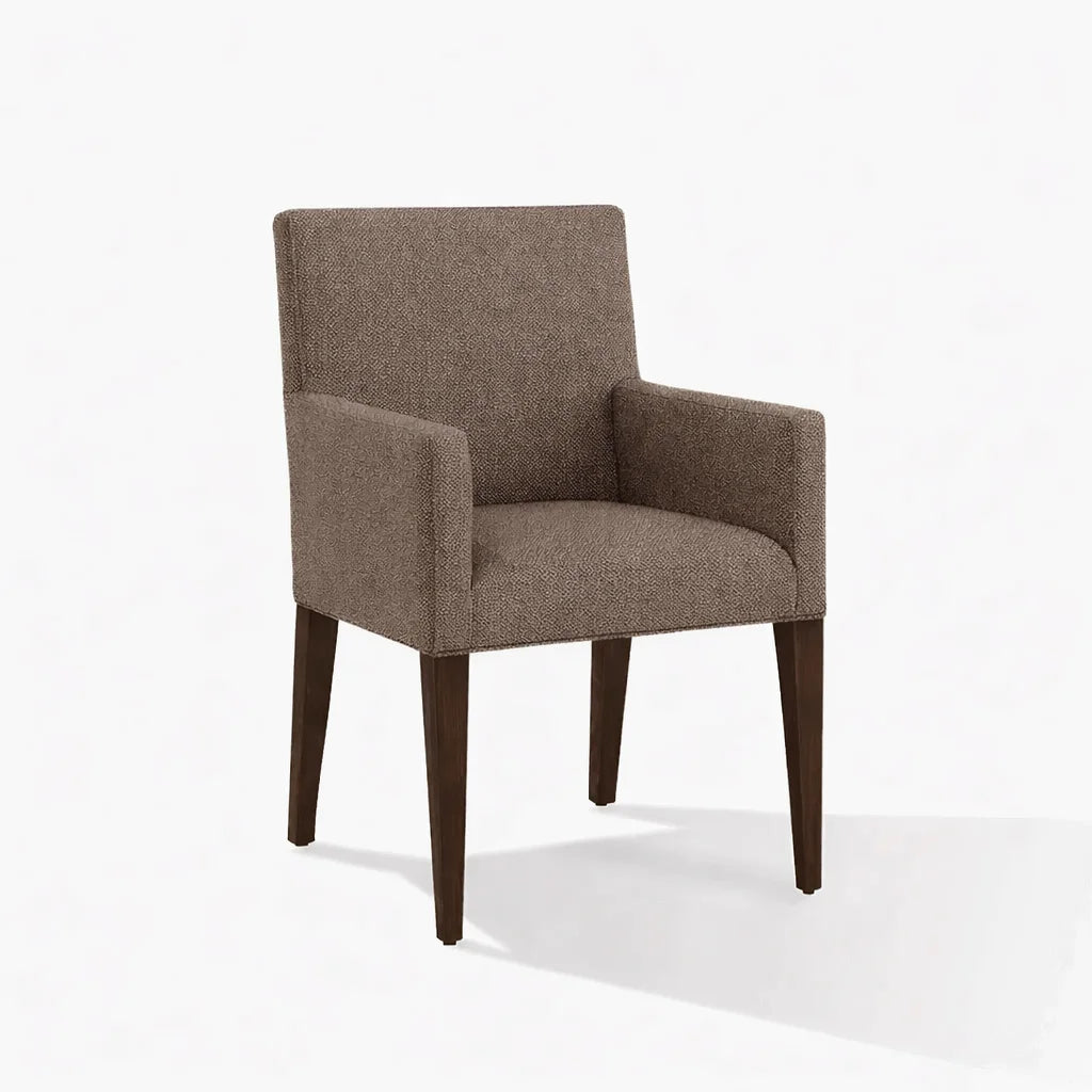 Velour Latte ML 625 - 09 | Snug fit Dining Chair with armrest Slipcover