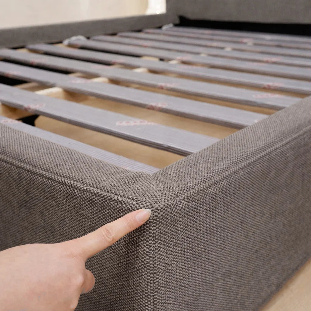 Velour Latte ML 625 - 09 | Bed Frame + Headboard Cover