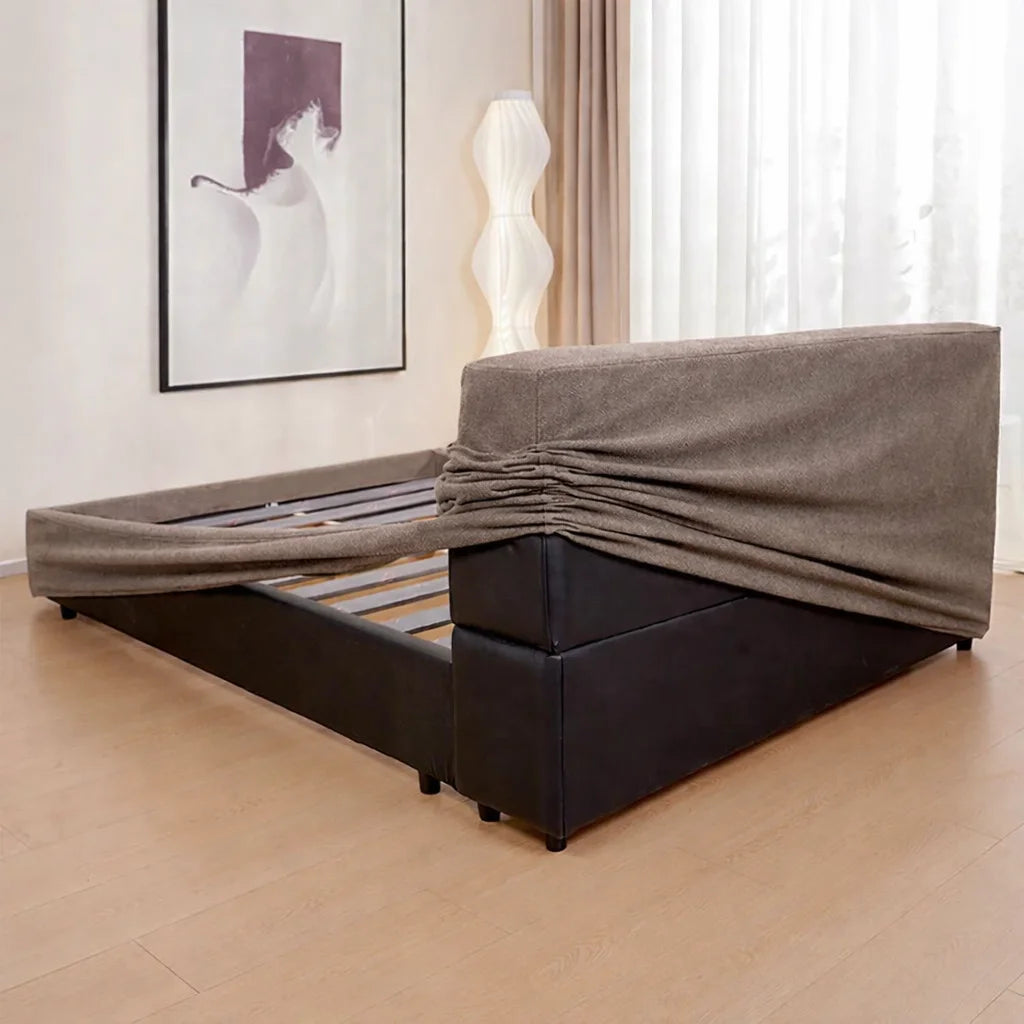 Velour Latte ML 625 - 09 | Bed Frame + Headboard Cover
