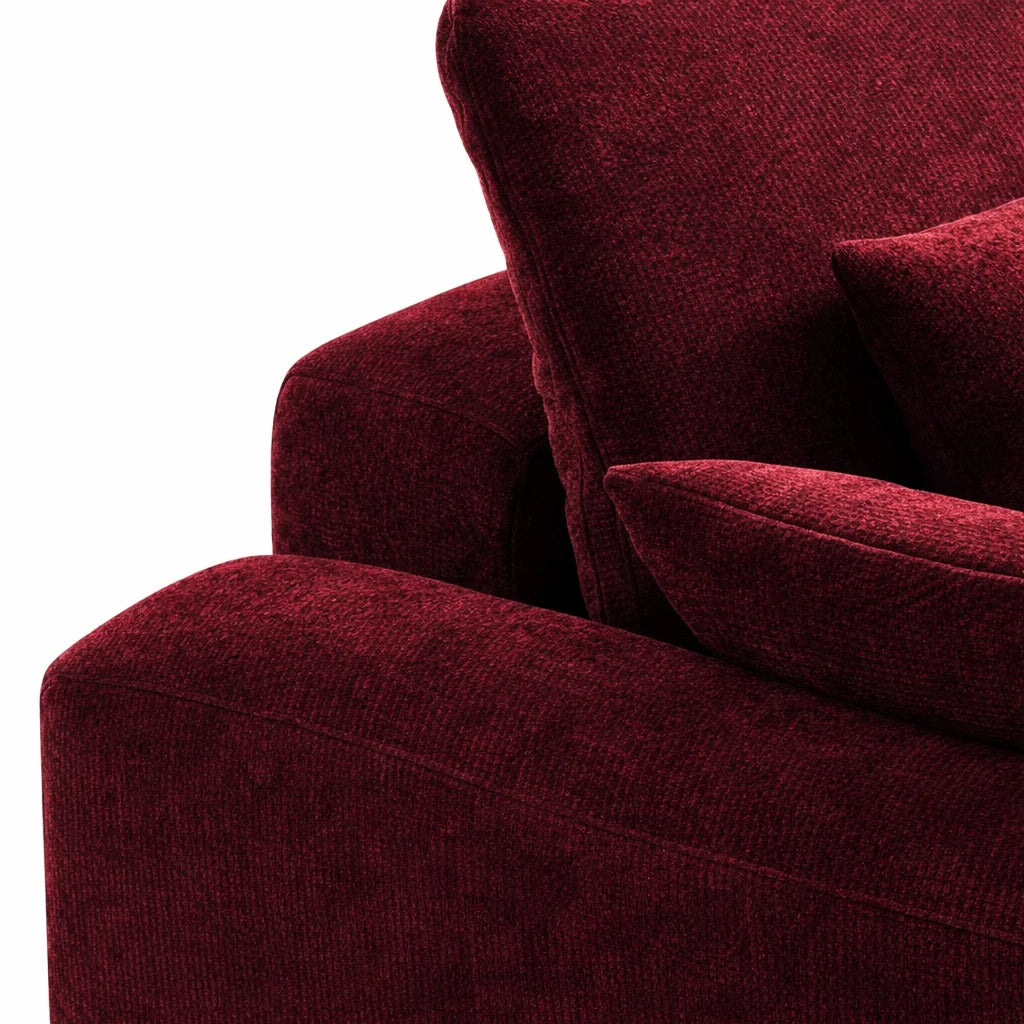 Velvet Merlot WX23006 - 09 | Three Seater Sofa