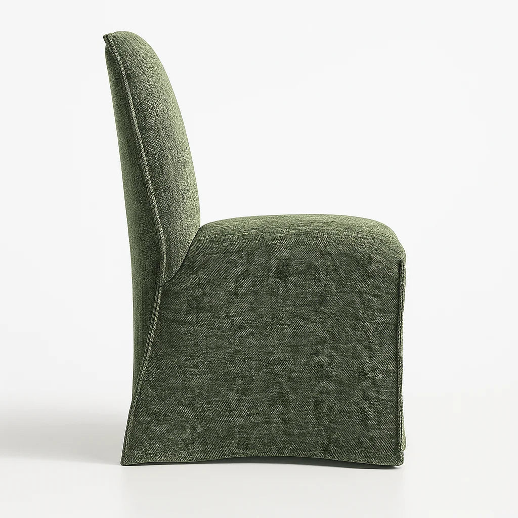 Verdant Avocado WX23006 - 23 | Long-Skirt Dining Chair Slipcover