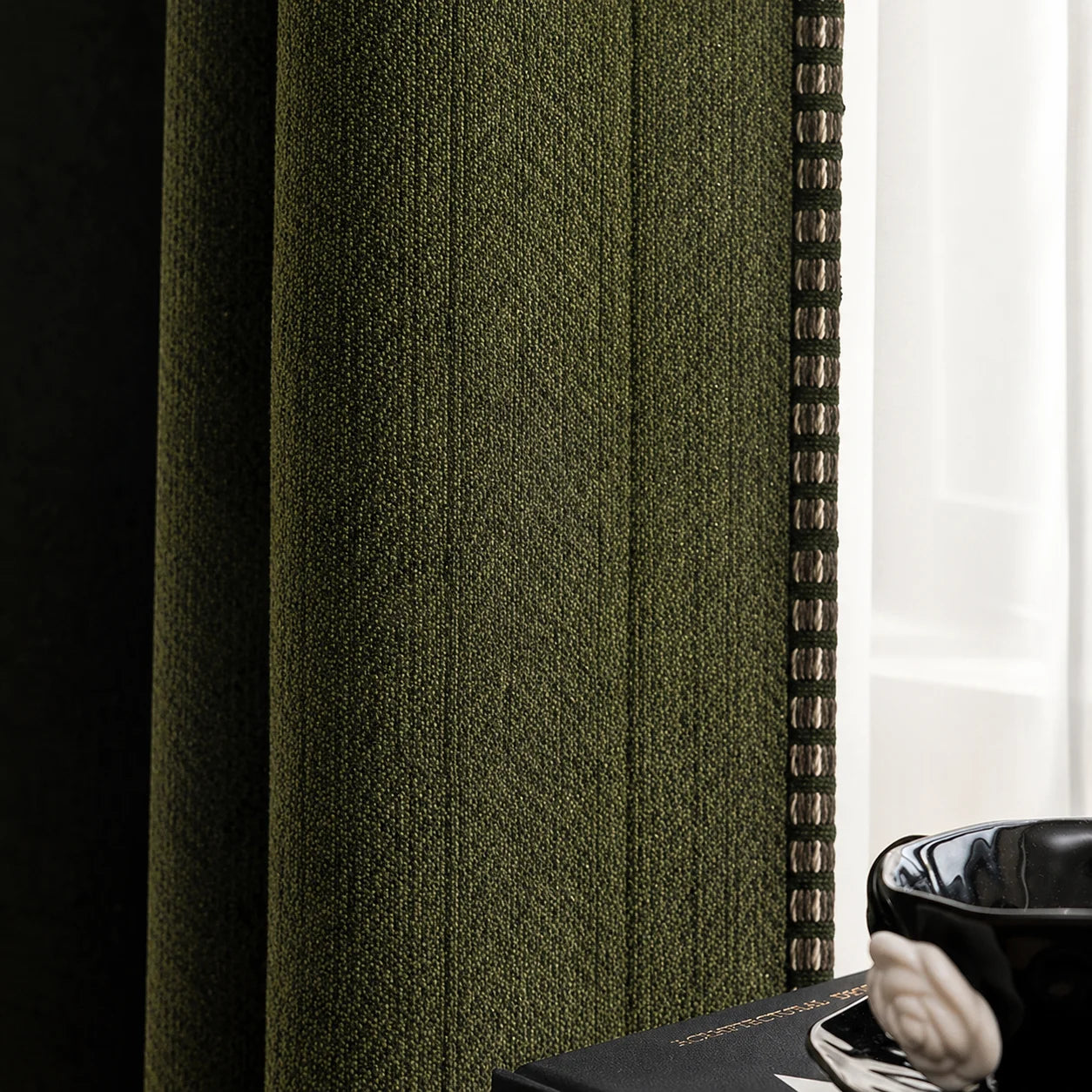 Vintage French Chenille Curtain Fabric
