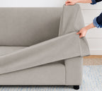 Warm Greystone Luna-09 custom sofa slipcover