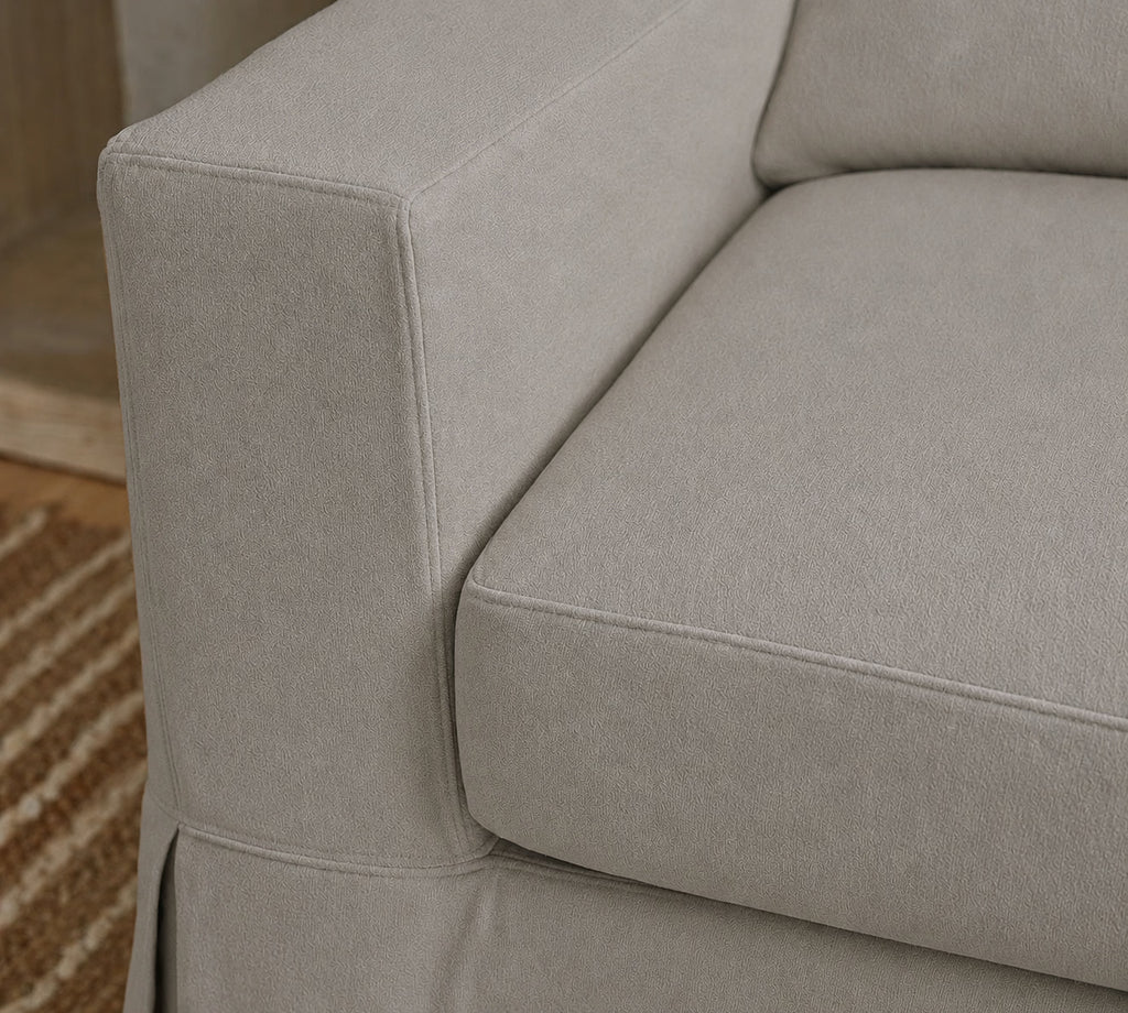 Warm Greystone Luna-09 custom sofa slipcover
