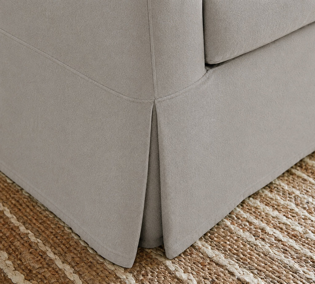 Warm Greystone Luna-09 custom sofa slipcover