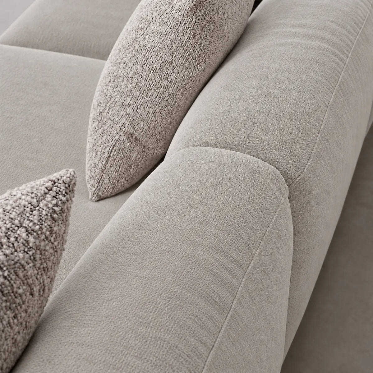 Custom Sofa Slipcover — Luna · Warm Greystone