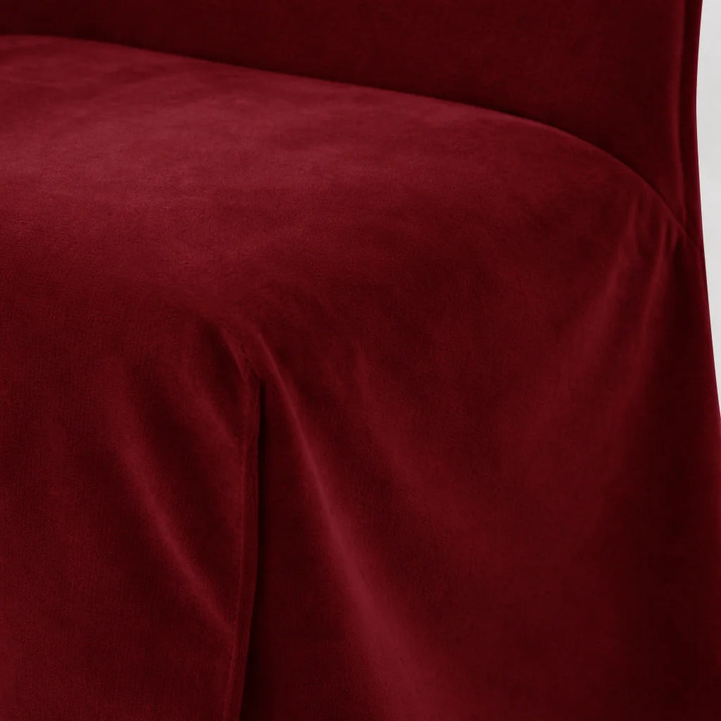 Wine Red WB PBV2042 - 27 | Long-Skirt Dining Chair Slipcover