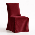 Wine Red WB PBV2042 - 27 | Long-Skirt Dining Chair Slipcover