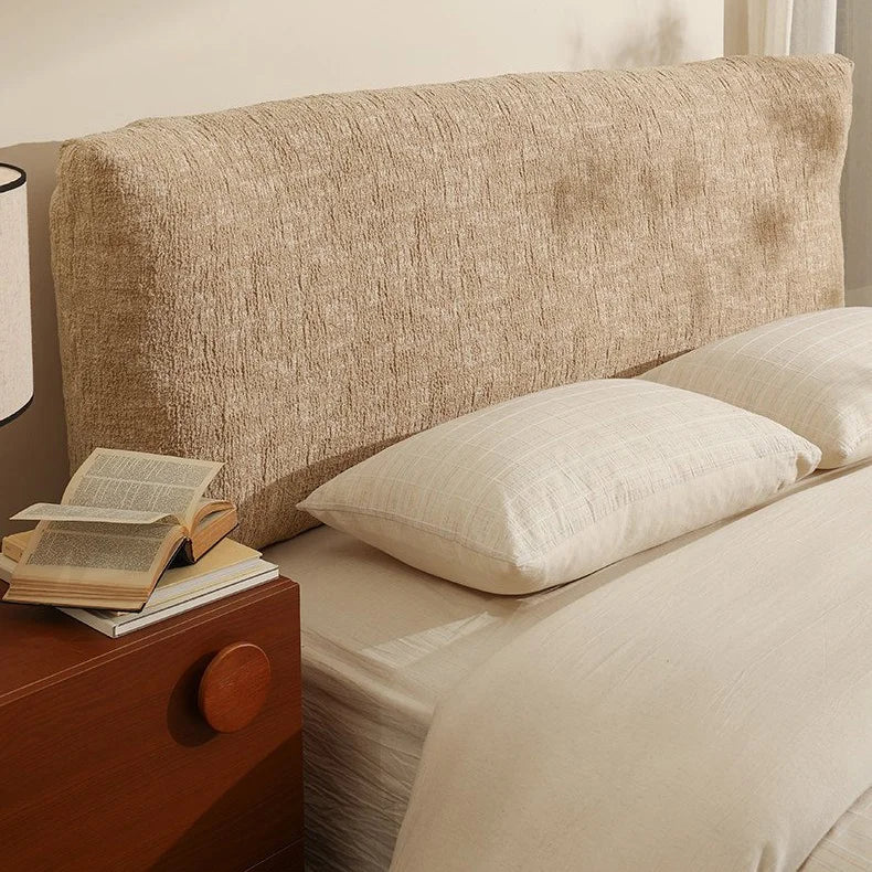 Woven Linen-Texture Stretch-Fit Bed Headboard Cover