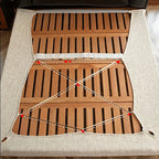 Woven Linen-Texture Cover for Platform Bed · Elastic Bands + Back Elastic