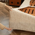 Woven Linen-Texture Cover for Platform Bed · Elastic Bands + Back Elastic