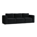 Custom Sofa Slipcover | Sienna Velour - Onyx Noir