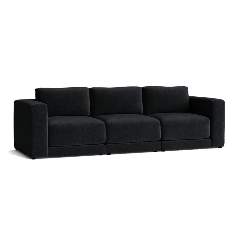 Custom Sofa Slipcover | Sienna Velour - Onyx Noir