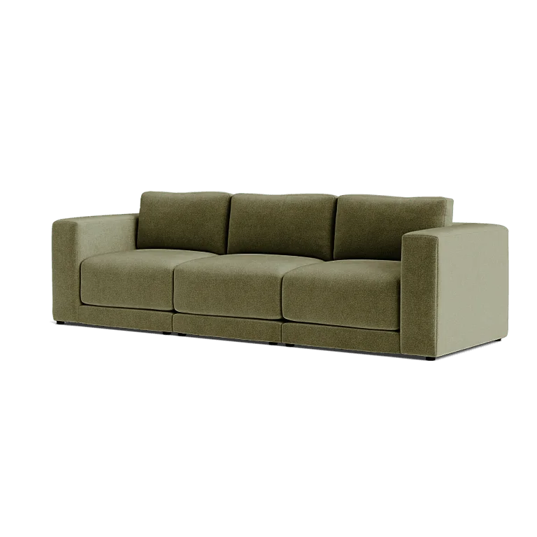 Custom Sofa Slipcover | Sienna Velour - Fieldstone Olive