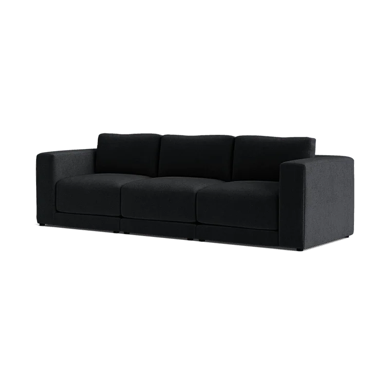 Custom Sofa Slipcover | Sienna Velour - Onyx Noir
