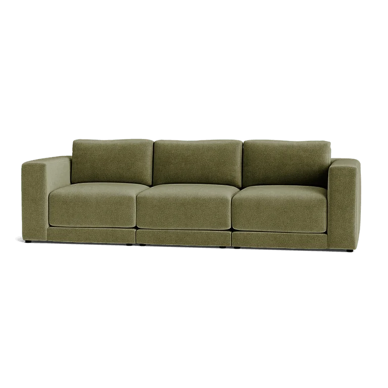 Custom Sofa Slipcover | Sienna Velour - Fieldstone Olive