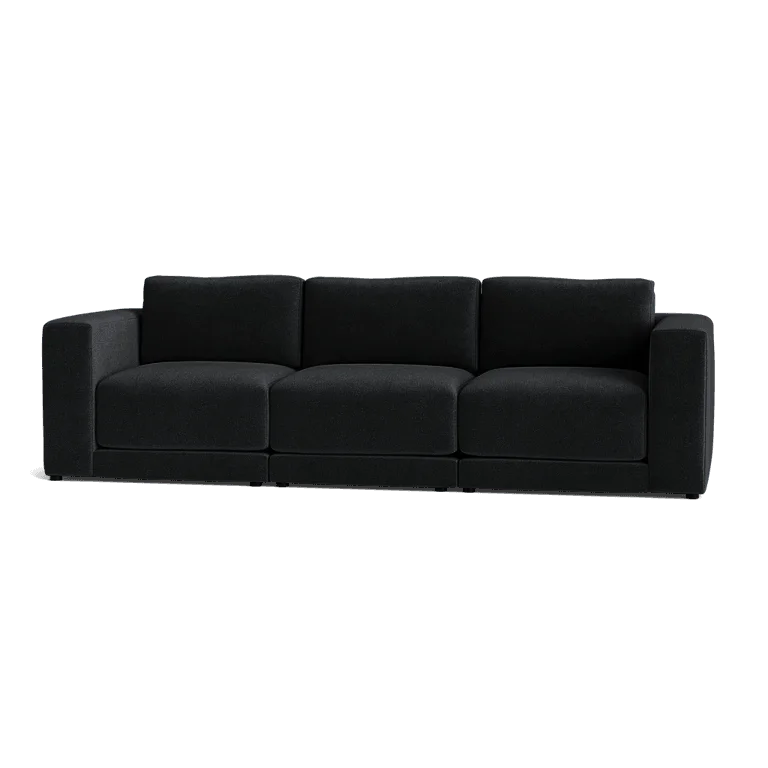 Custom Sofa Slipcover | Sienna Velour - Onyx Noir