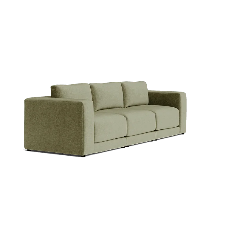 Custom Sofa Slipcover | Sienna Velour - Fieldstone Olive