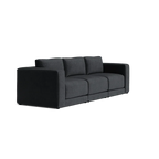 Custom Sofa Slipcover | Sienna Velour - Onyx Noir