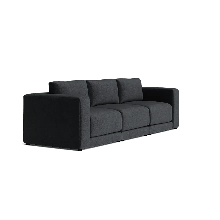 Custom Sofa Slipcover | Sienna Velour - Onyx Noir