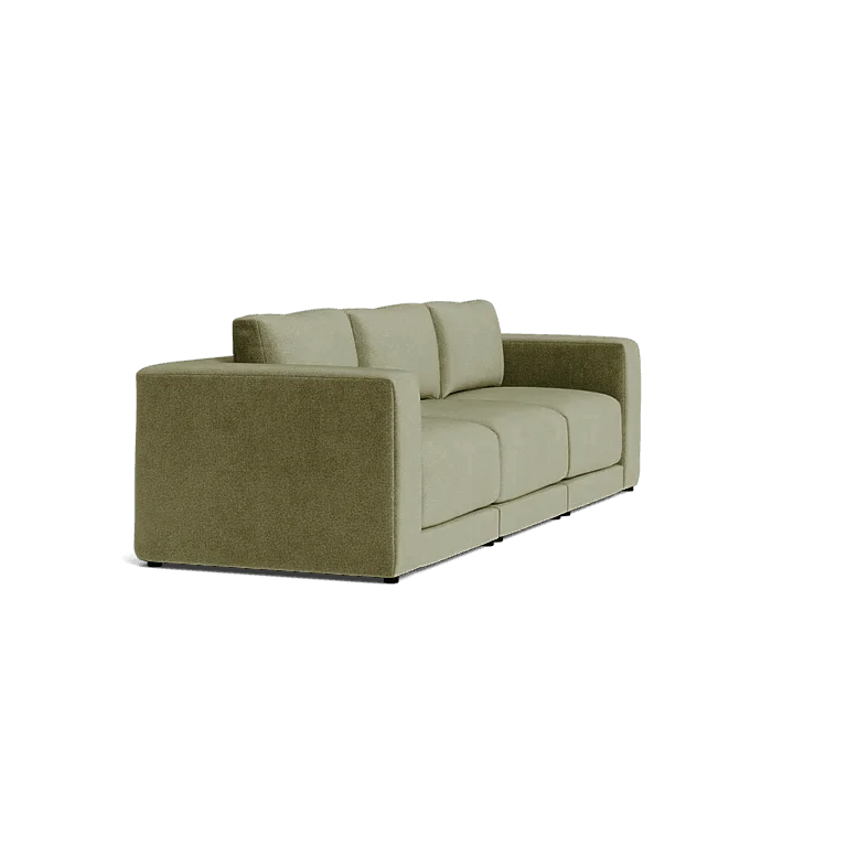 Custom Sofa Slipcover | Sienna Velour - Fieldstone Olive