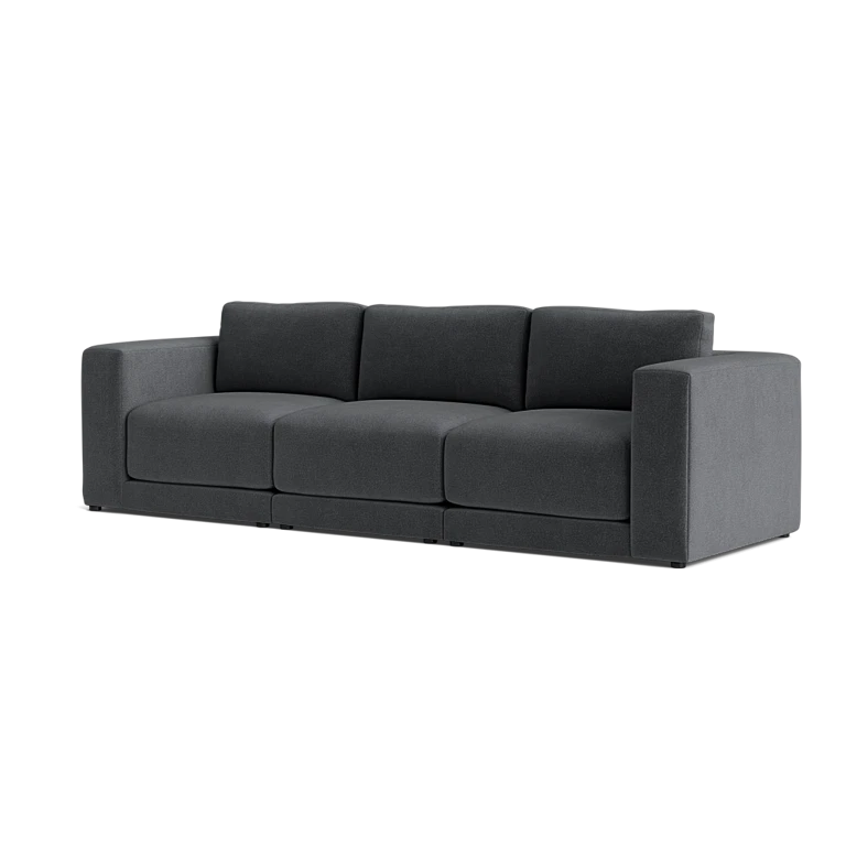 Custom Sofa Slipcover | Sienna Velour - Urban Slate