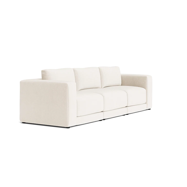 Custom Sofa Slipcover | Sienna Velour - Ivory Whisper