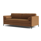 Custom Sofa Slipcover | Sienna Velour - Cocoa Truffle