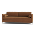 Custom Sofa Slipcover | Sienna Velour - Cocoa Truffle