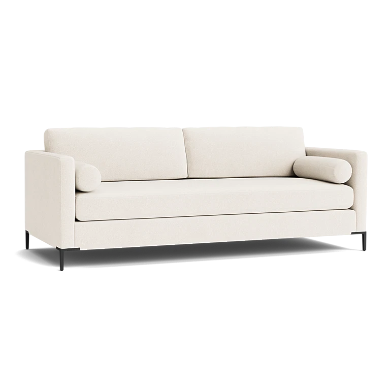 Custom Sofa Slipcover | Sienna Velour - Ivory Whisper