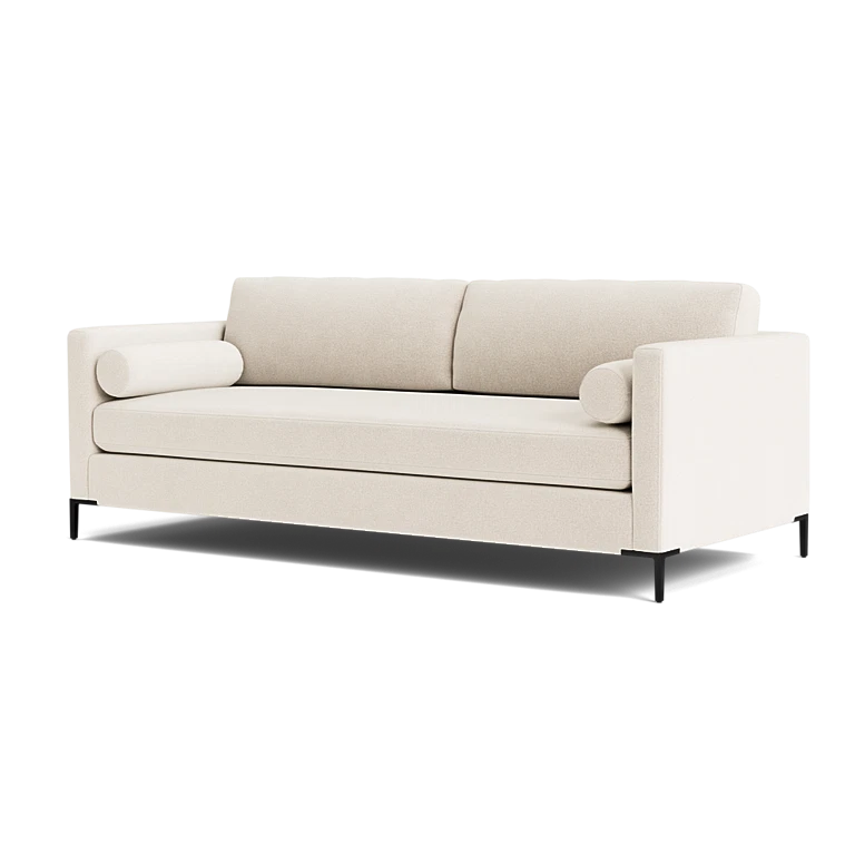 Custom Sofa Slipcover | Sienna Velour - Ivory Whisper